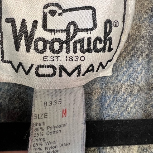 Woolrich Gray and Blue Women's Jacket Vintage Size Medium Y2K - Picture 6 of 6